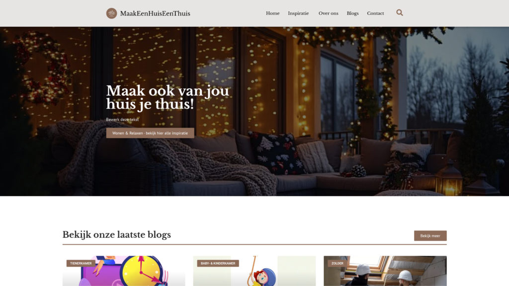 screenshot of maakeenhuiseenthuis.nl